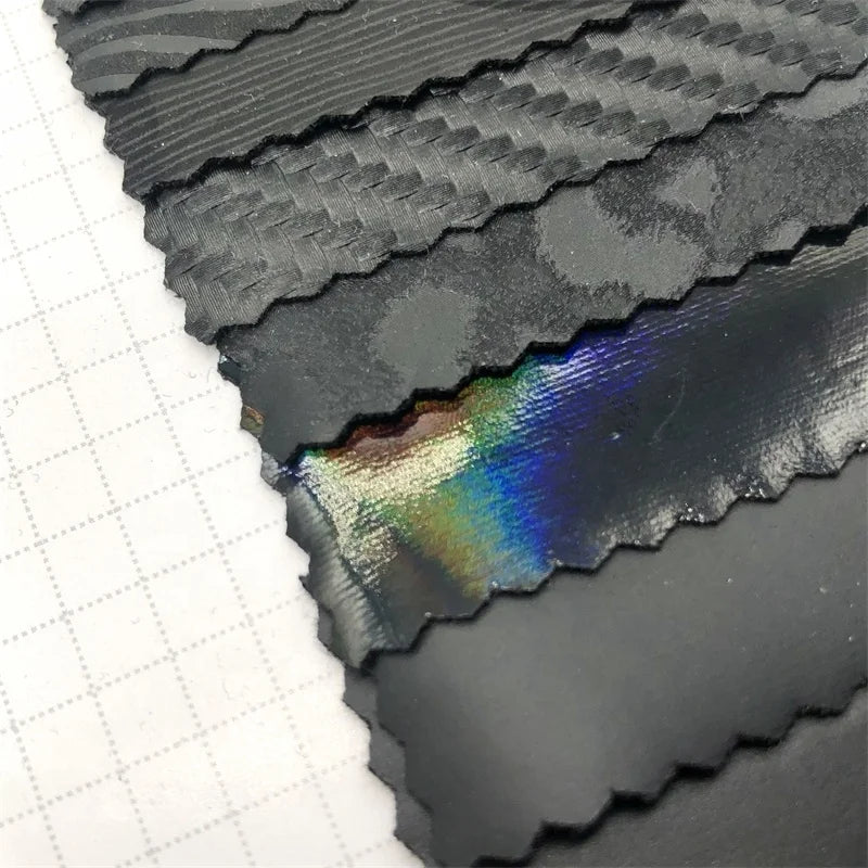 Fashion PU Leather Fabric High Stretch Spandex Different Styles in Stock for Garments Gloves Dresses Waterproof Fabric