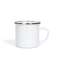 12 OZ Sublimation Blanks White Enamel Mug With Silver Rim for Camping/Travel/Coffee