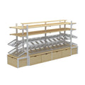 Supermarket Customized Metallic Light Duty 4-Layer Snack Display Racks Stand