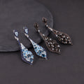 W0458 Abiding Fine Jewelry Natural Gemstone Simple Birthstone Dangling Earrings 925 Sterling Silver Women Drop Earring