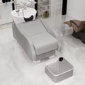 SW Shampoo Bed Head Spa for Salon Living Room or Hotel Black Synthetic Leather Shampoo Chair