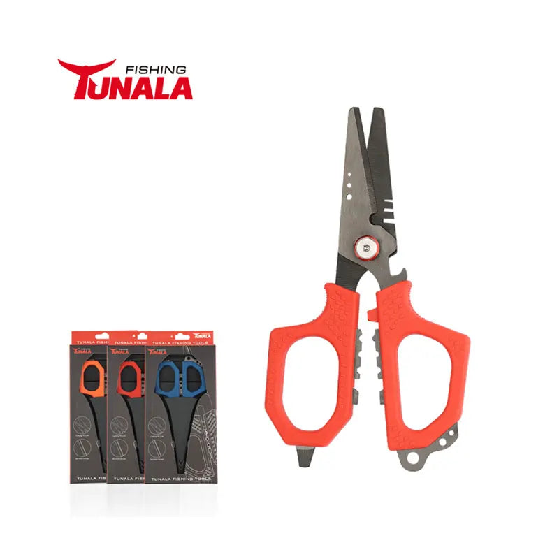 Multifunctional Fishing Shear With Kraton Plastic Handle Fishing Pe Line Cutter Fishing Braid Scissors