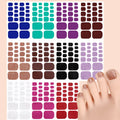 24Pcs Colorful Toe Nails Full Cover UV Top Coat Covered False Gel Nails Foot Art Tips Sets for Women Teens Girls