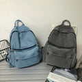 Latest Design Bule Canvas Simple Vintage Large Capacity Student's Outdoor Travel Denim Backpack
