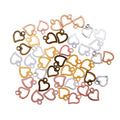YuenZ 500pcs/bag 6Color Hearts Charms Metal Pendants for Jewelry Making Necklace Bracelet Jewelry Findings 10*8mm A48