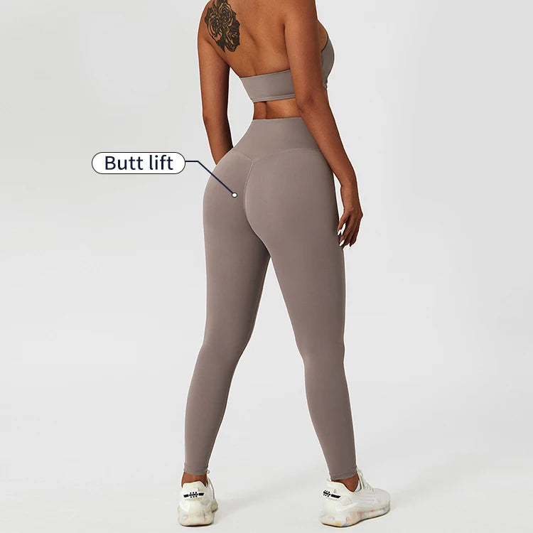 High Waist Cross V Front Yoga Tight Fitness Leggings Women Gym Pants Yoga Workout Leggings