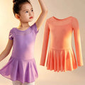 Purple Ballet Dress One Piece Ballerina Dance Leotard Outfits with Skirt Classic for Girls