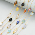 C423  1m/lot Wholesale Chainstainless Steelnatural Stonehand Madenickel Freejewelry Making Findingsdiy Bracelet Necklace