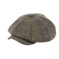 Fall Winter Retro Newsboy Flat Cap Hat Men Classic Check  Peaky Blinder Beret Wool Striped Herringbone Tweed Newsboy Cap