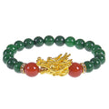 2024 Dragon Year Gifts Fengshui Red Agate Jade Bead Bracelet Healing Natural Crystal Bead Dragon Bracelets for Women Men