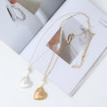 TongLing European Gold Plated Necklace Valentines Day Gift Heart Necklace for Women Pendant Necklace