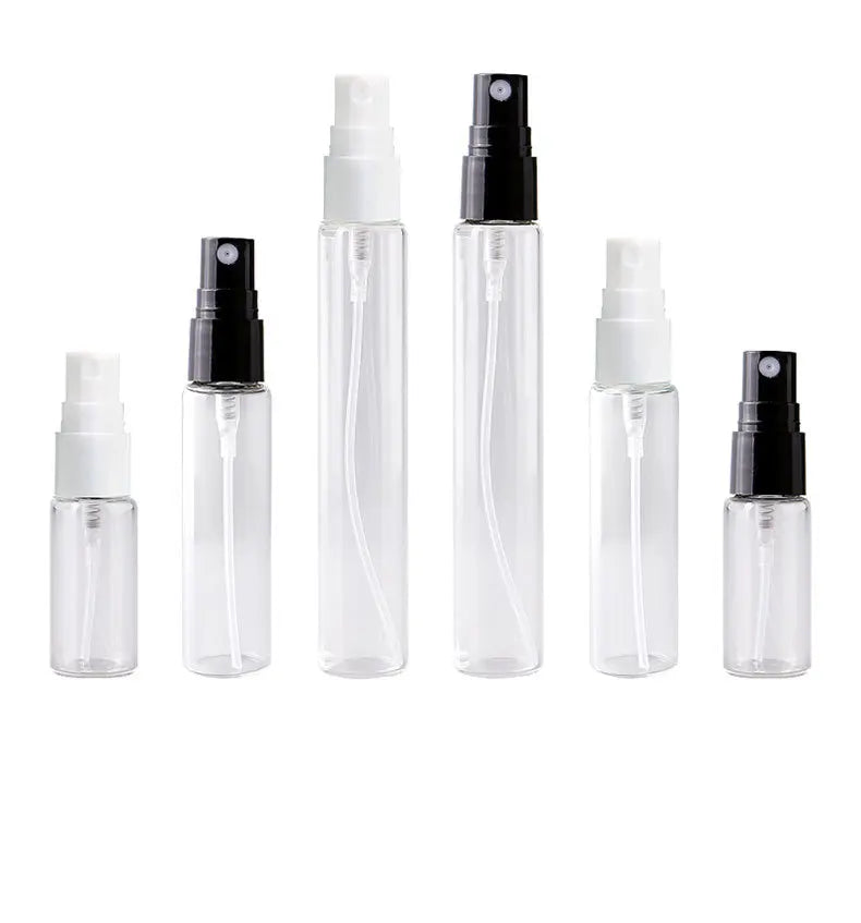 MUB Bulk Cheap 2ml 3ml Black and White Plastic Lid Perfume Separate Spray Glass Container Bottles
