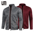 Liu Ming Cheap Wholesale Autumn Hot Selling Men Causal Stand Collar Slim Fit Knitted Plus Size Sweaters Jacket Coats