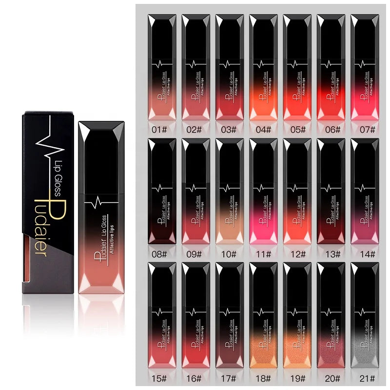 Private Label Vegetarian Matte Velvet 21 Color Lip Gloss Liquid Lipstick Lip Glaze Waterproof and Durable Can Be Customized
