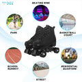 SeeMore Outdoor High Top Leather Street Skates Roller Skates Adults Quad Roller Skates Women