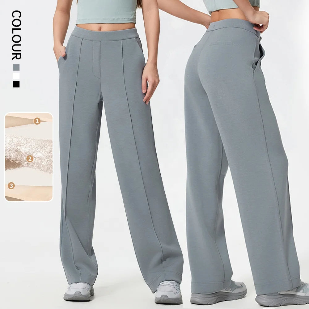 SHINBENE 32" Women's Air Layer High Waist Joggers Casual Straight Leg Athletic Pants with Pockets