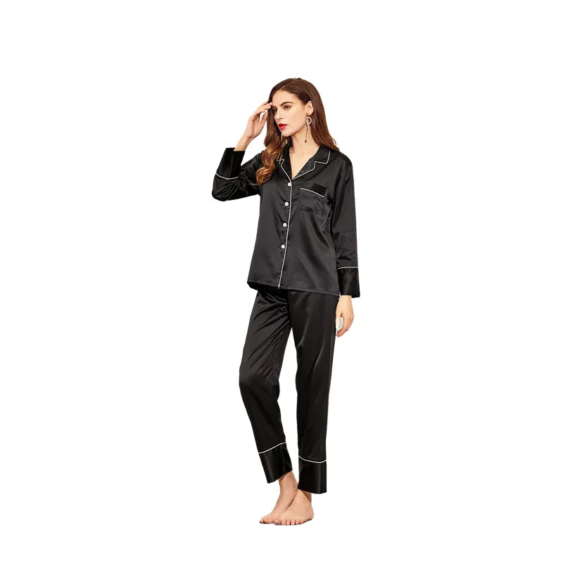 Fung 6001 Soft Lightweight Sleepwear Spandex +polyester Women Pajamas Set Pijamas Pajamas Woman