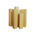 Brown Rectangular Long Corrugated Shipping Box Manufactured Recycled Materials with Umbrella Packaging Embossing and UV Coating