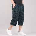 Long Length Cargo Shorts Men Summer Casual Cotton Multi Pockets Hot Breeches Cropped Trousers Camouflage Shorts 5XL