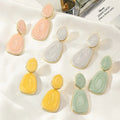 Geometric Oval Candy Color Alloy Trendy Drip Drop Earrings for Women's Anniversary Jewelry Wholesale