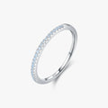 Fine Fashion Jewelry Accessories 925 Sterling Silver Delicate Blue Crystal Stackable Thin Slim Rings for Women