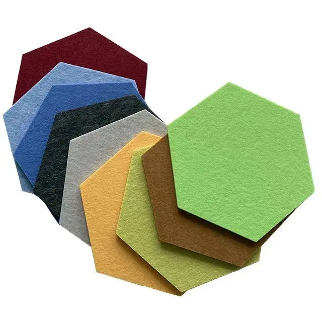 Bufu Easy Install Highly Effective Soundproof Noise Diffuser Hexagon Shape Acoustic Panel 3D Model Design 9mm Graphic Design