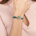 Handmade Double Layer Green Aventurine Quartz Turquoise Bracelet Adjustable Braided Life Tree Charm Fashion Jewelry Bracelets