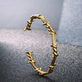 Hip Hop Gold Plated Twisted Bracelet Metal Wire Stainless Steel Bracelet Open Wire Steel Cuff Bracelet for Men Boys