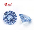 Wuzhou Gems Wholesale Price Synthetic Blue Spinel Corundum Loose Gemstones Round Brilliant 104# Blue Spinel Stone