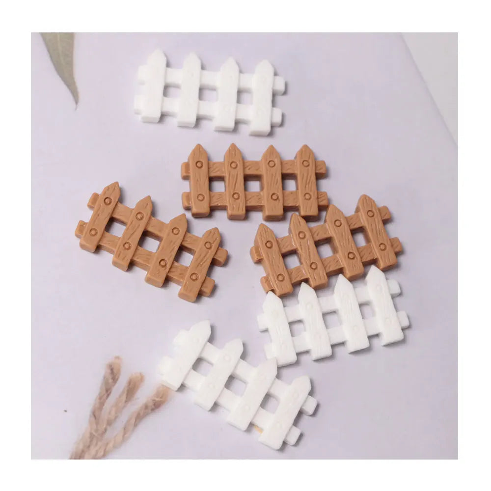 32mm White Miniature Mini Fence Fairy Garden Barrier Resin Craft Room Decor Maison Figurine Home Decoration Accessories