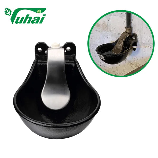 New Condition 1.8L Cast Iron Livestock Drinking Bowls Vertical Tongue /Cattle Feeder Animal Feeders for Farm Use