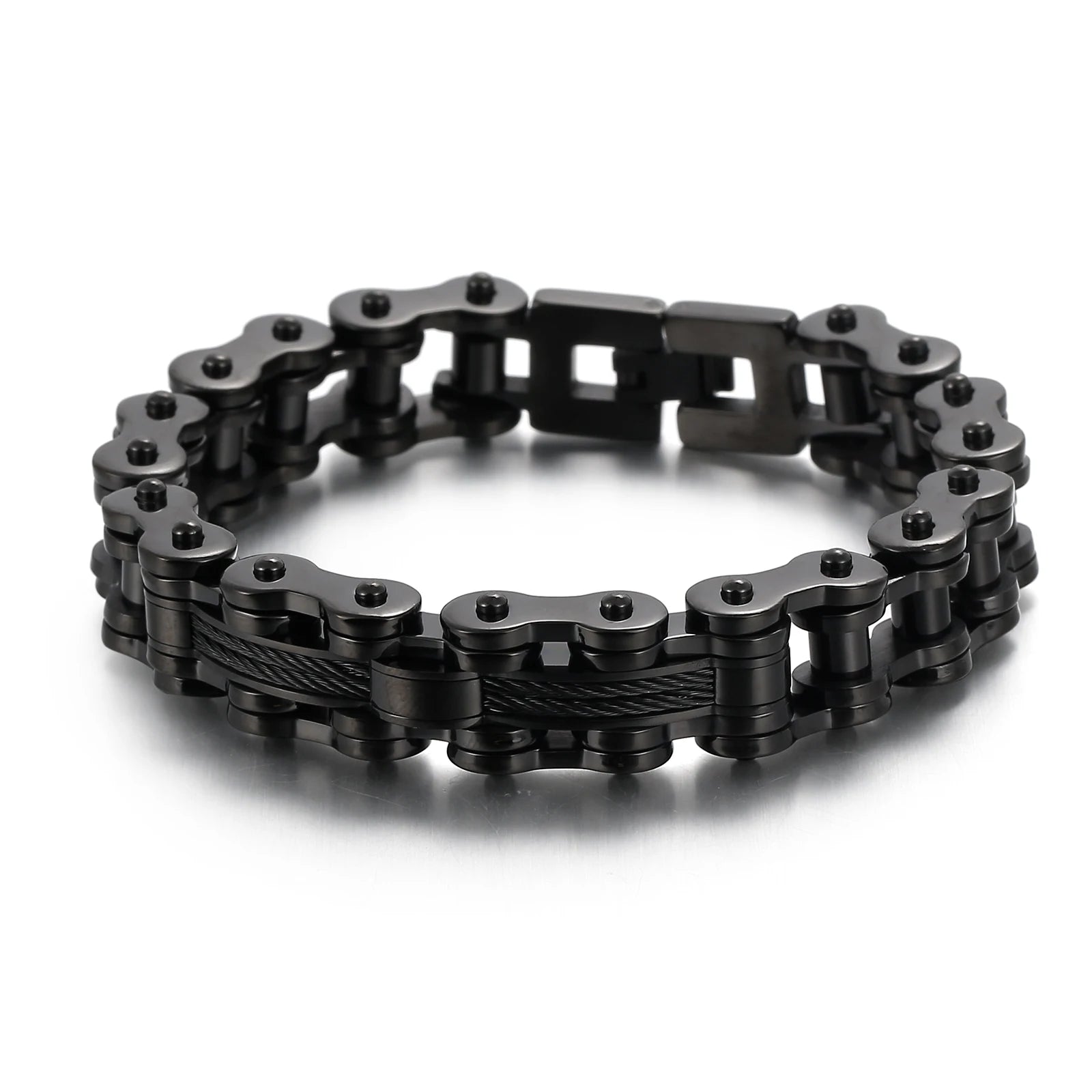 KALEN Stainless Steel Biker Chain Bracelet Luxury Men