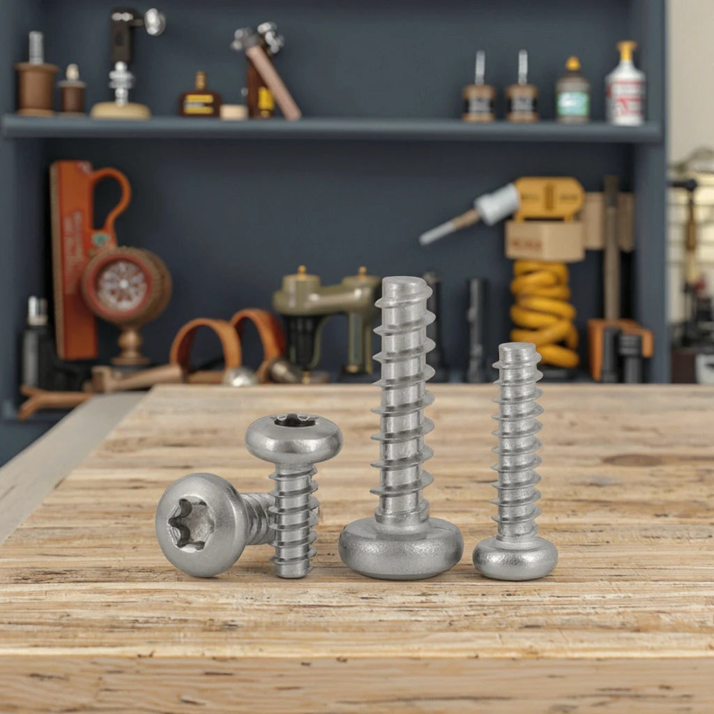 DIN Standard Steel Torx Head Self Tapping Screw Pan Head Screw Anti-Theft Security Screw M2.6-M4.8 Size Carbon Steel Galvanized