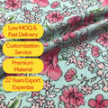 Shiny Floral Printed Polyamide 82 Elastane 18 Warp Knitted 4 Way Stretch Digital Print Swimwear Fabric for Bikini