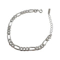Popular Simple Style Rhodium Gold Plated 925 Sterling Silver Link Chain Women Bracelet Jewelry