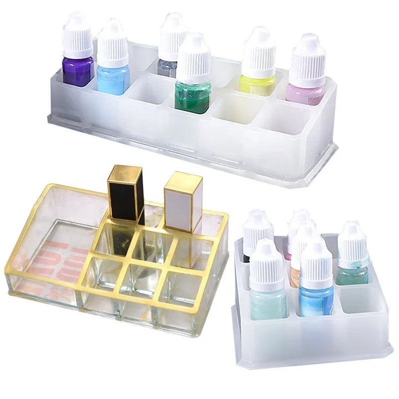 B-5541 Diy Multi Style Crystal Glue Originality Lipstick Storage Box Silicone Mold Epoxy Resin Mould Handmade Diy Tools