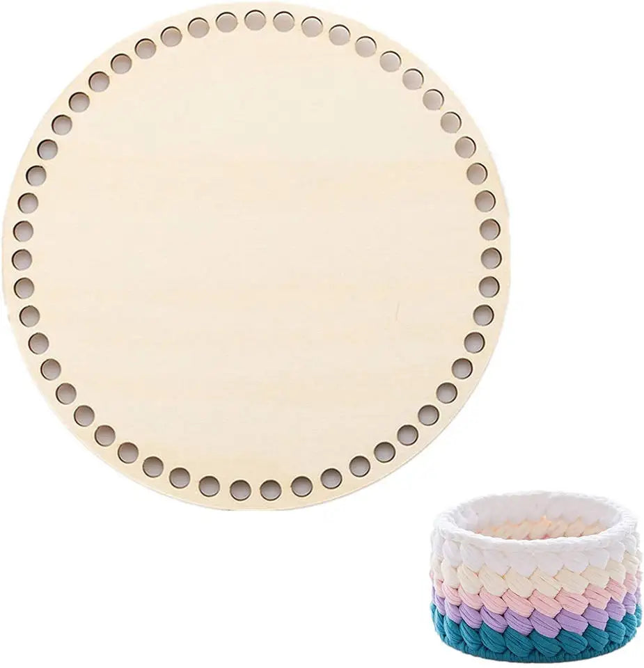 Custom Factory Laser Cutting Plywood Basket Bottom Wooden for Crochet Basket