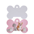 Diy Logo Sublimation Aluminum Dog Id Name Tag Pendant Double-Sided Heat Transfer Blanks Pet Dog Tag