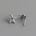 Beach Jewelry Earrings 925 Sterling Silver Geometric Starfish Stud Earrings for Women Gifts Jewelry