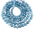 Wholesale Natural Round Aquamarine Beads Stone Loose Beads Round Beads Bracelet Accessories
