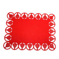Red Tree Design Laser Cut  Kitchen Christmas Table Mat Christmas Table Felt Placemats  for Dining Table