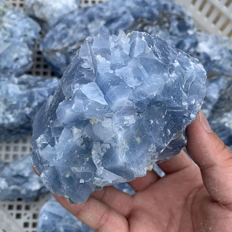 Wholesale Natural Rough Raw Crystal Stones Blue Aquamarine Celestite Kyanite for Home Decoration