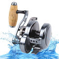 Sales1 Saltwater Slow Jigging Fishing Reel Full Metal Max Drag 35kg Tuna Conventional Reel Boat Fishing Overhead Reel