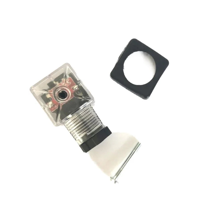 DIN43650A Transparent Plastic 2+1 GND LED Circuit Ball Plug Valve Connector RED AC Voltage Customizable OEM SBD Valve Parts 1