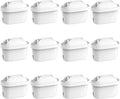 12 Pack Pitcher Jug Replacement Universal Water Filter Cartridge Coconut Activated Carbon Resins Remove Limescale