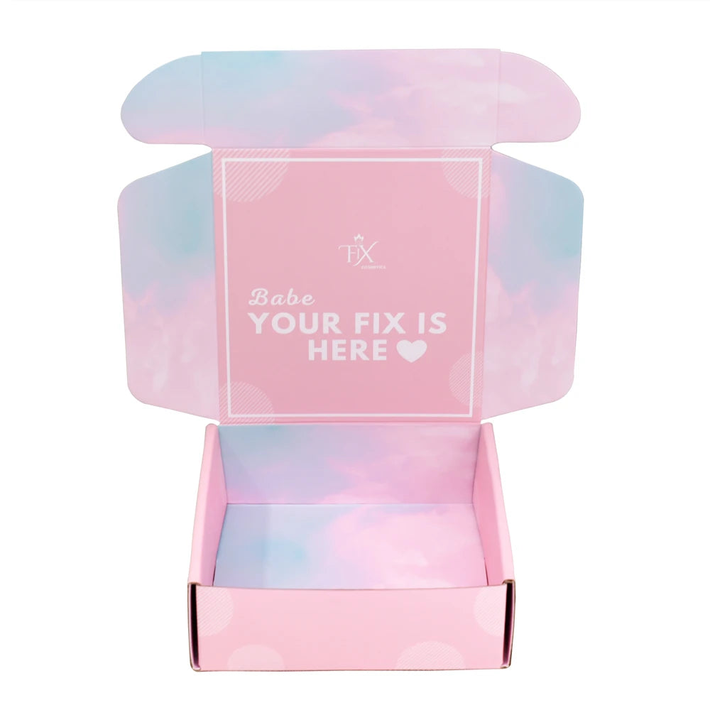 ECO Friendly Luxury Pink Small Paper Folding Box Custom Logo Carton Printed Recyclable Gift Packaging Boxes for Packiging