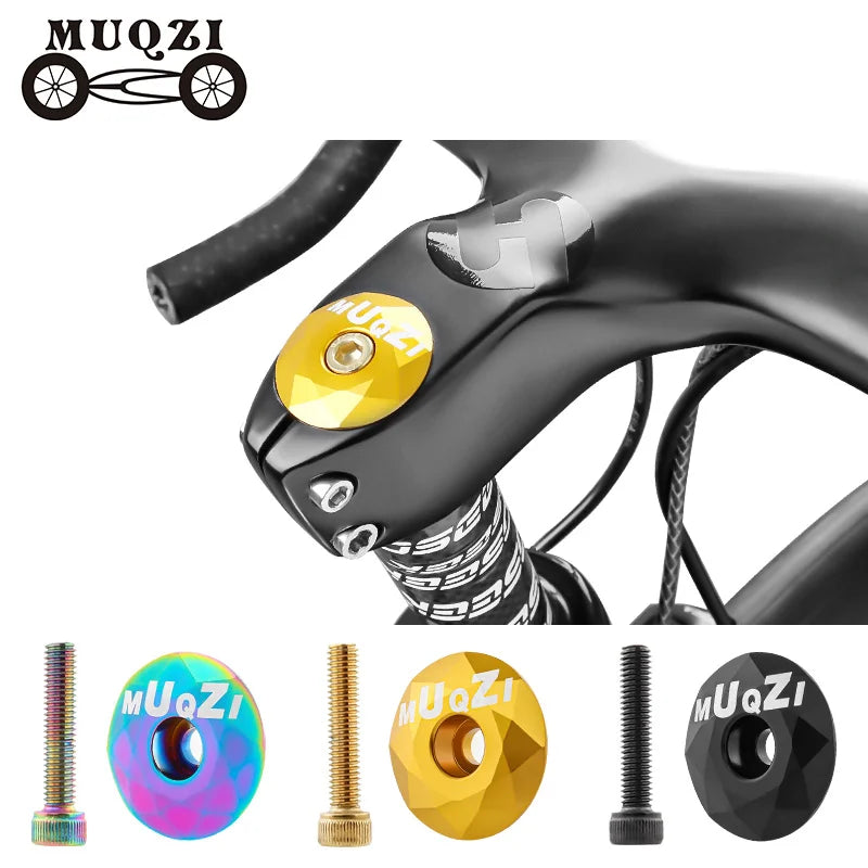 MUQZI Bike 28.6mm Front Fork Headset Top Cap BMX Mountain Bicycle Stem Cap Custom Print