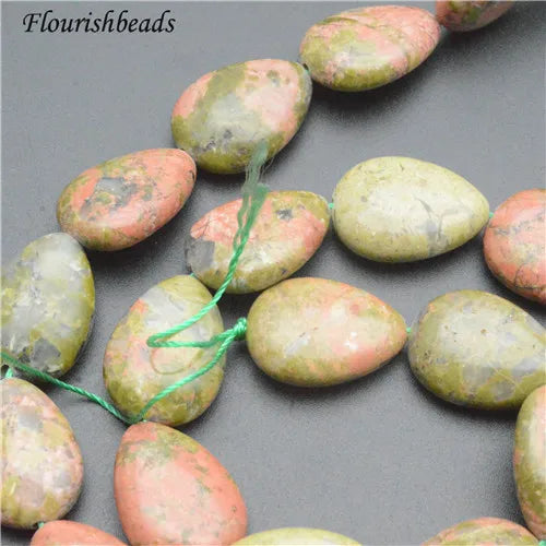 18x13mm Natural Green Aventurine Amethyst Red Stone White Howlite Rose Quartz Drop Shape Stone Loose Beads for Jewelry Making