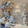 KL-SW001 Wholesale Shiny Shimmer Sequin Wall Panel Backdrop 30x30cm clear Transparent Back Sequin Panel for Wedding Party Decor