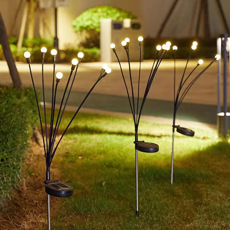 Solar Firefly Garden Lights  Color-Changing Starburst Swaying Lights Yard Pathway Decoration IP65 Outdoor Firefly Lights